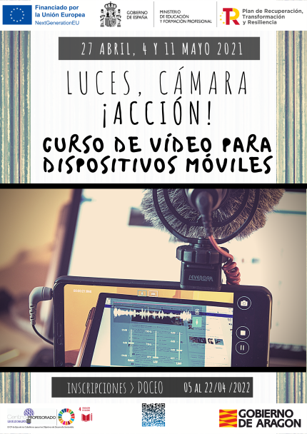 cartel curso video con tablets