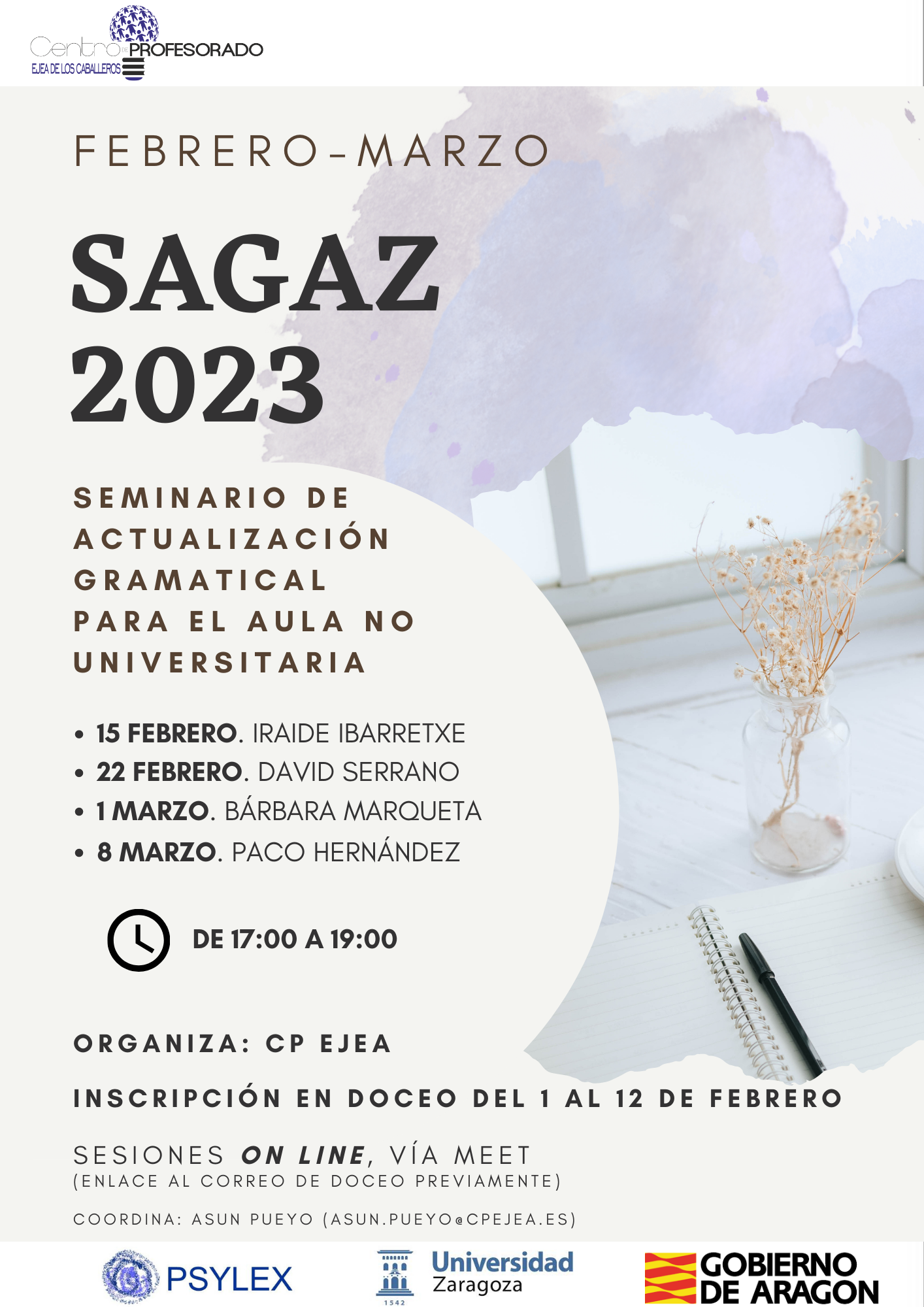 cartel formación SAGAZ